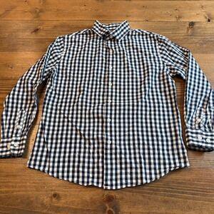 Under‎ 5'10 Long Sleeve Button Up Shirt Men Small Blue Gingham Office *READ*